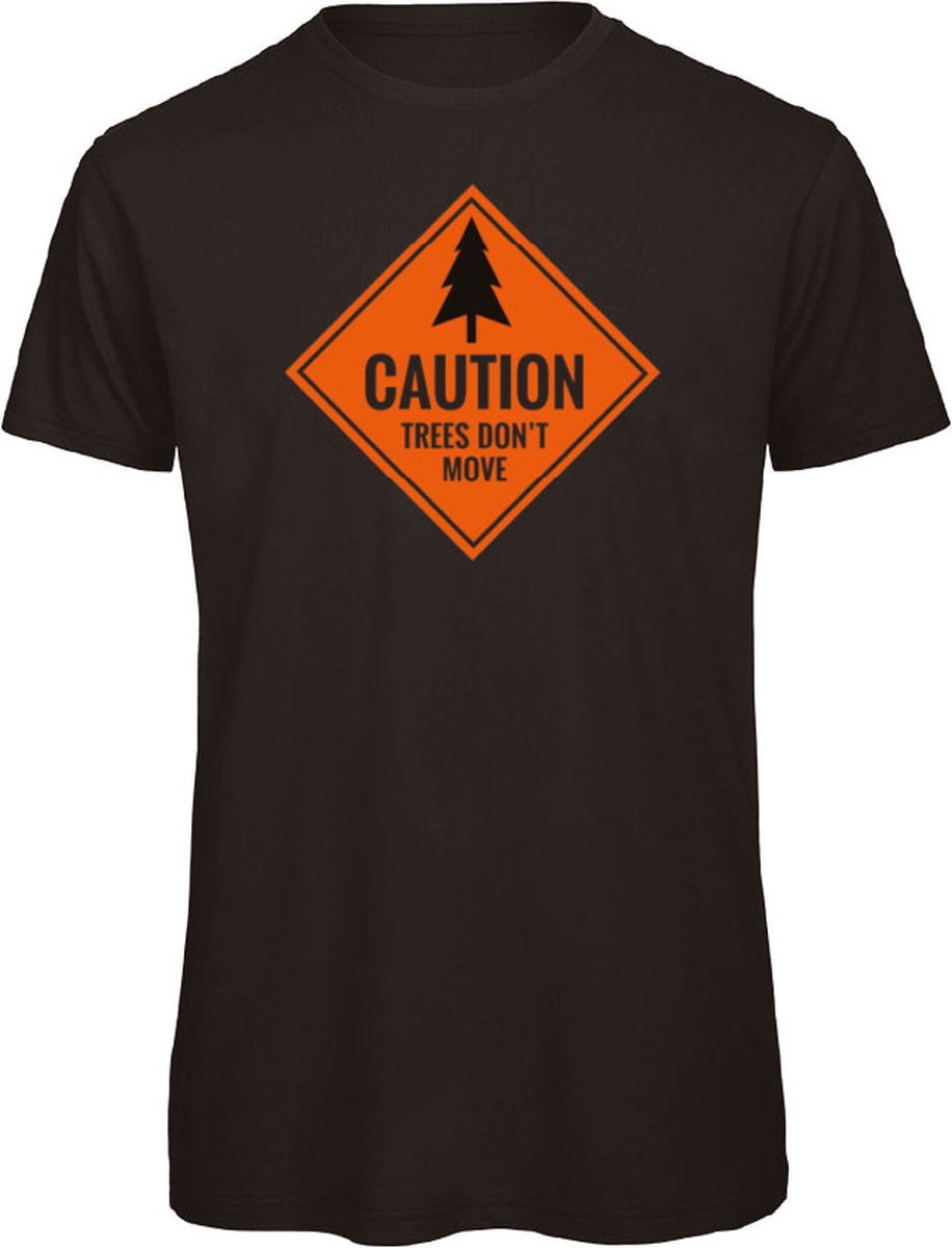 Wintersport t-shirt zwart XL - Trees dont move - soBAD. | Foute apres ski outfit | kleding | verkleedkleren | wintersporttruien | wintersport dames en heren | Snowboarding